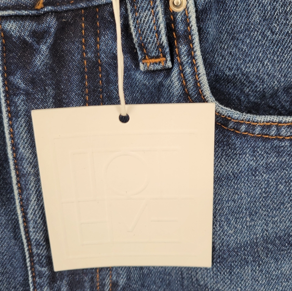 Toteme Slim Straight High Waist Blue Denim Jeans Cotton Dark Vintage Wash Size26 - Picture 6 of 14